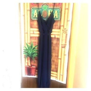 🌸 Fashion Nova blue body suit romper tie waist 🌸